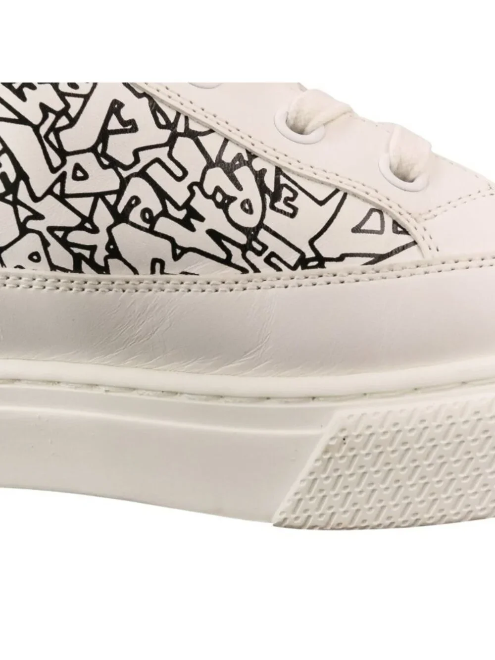 Hermes District Leather High Cut Sneakers White